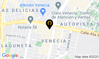 Mapa de Disfrasces En Venecia en Bogotá D.C