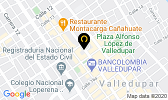 Mapa de Disomedih Ltda. en Valledupar