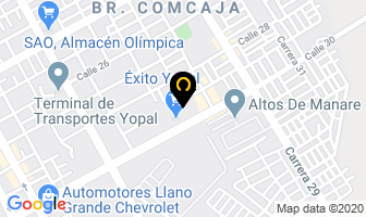 Mapa de Disproaseo Del Casanare en Yopal