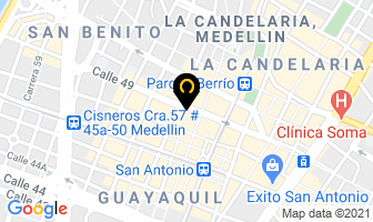 Mapa de Distribuidora De Relojes M.h. en Medellín