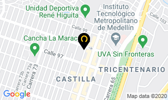 Mapa de Distribuidora Rhino en Medellín
