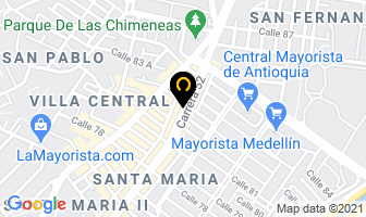 Mapa de Distritodo La 52 en Itaguí