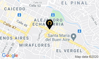 Mapa de Doble Efe Uniformes en Medellín