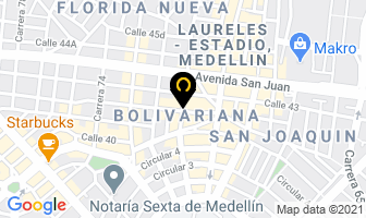 Mapa de Dona Sweet en Medellín