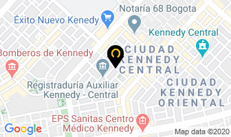 Mapa de Dotaciones Empresariales Shekinah en Bogotá D.C