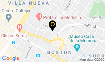 Mapa de Droguería La Junta en Medellín