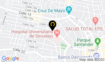 Mapa de Droguería Universal A.m. en Sincelejo
