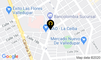 Mapa de Droguerías Olímpica en Valledupar