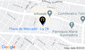 Mapa de Dulcerìa La 28 en Ibagué