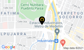 Mapa de D.z.f Tecnipersianas en Medellín