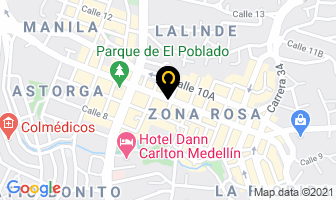 Mapa de Easy English en Medellín