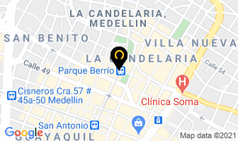 Mapa de Eduardo Mercado Abogado en Medellín