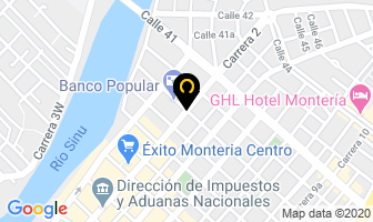 Mapa de El Gran Hotel La 39 en Montería