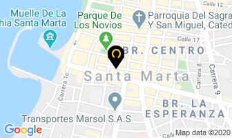 Mapa de El Hostal De Jackie en Santa Marta