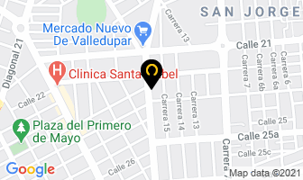 Mapa de El Placio De Las Sabanas en Valledupar