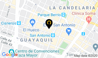Mapa de Enchapes Lider en Medellín