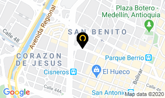 Mapa de Enchapes Y Apliques en Medellín