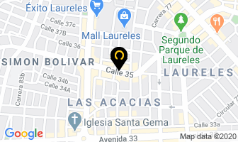 Mapa de Ensaladas A Peso en Medellín