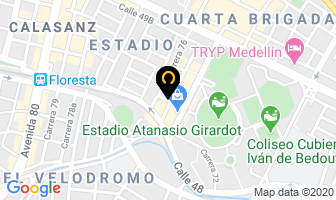 Mapa de Equisol División Comercial De Indisa en Medellín