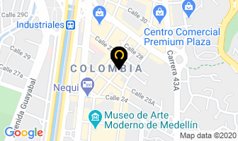Mapa de Escenario Producciones en Medellín