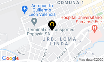 Mapa de Estación De Servicio Esso Sotará en Popayán