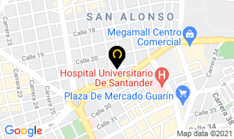 Mapa de Estampados Santamaría en Bucaramanga