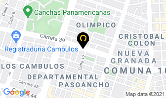 Mapa de Estética Integral Adriana Comba en Cali