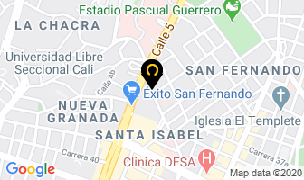 Mapa de Examenes Medicos Ocupacionales Cali en Cali
