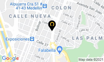 Mapa de Excalibur Games en Medellín