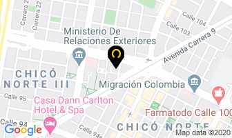 Mapa de Expo Estudios en Bogotá D.C