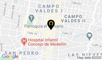 Mapa de Fabertex en Medellín