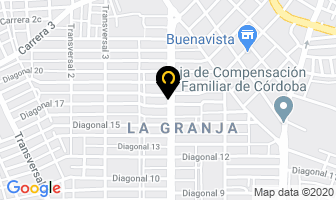 Mapa de Farmaquimicos La 17 en Montería
