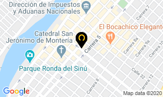 Mapa de Farmaquímicos Triple A en Montería
