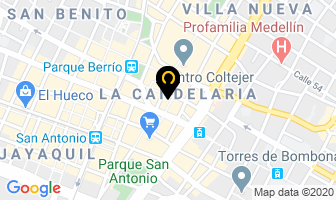 Mapa de Fenacar en Medellín