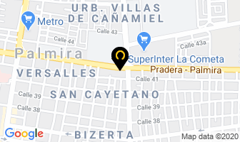 Mapa de Ferretería Ortíz en Palmira