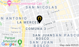 Mapa de Fiadores Valle en Cali