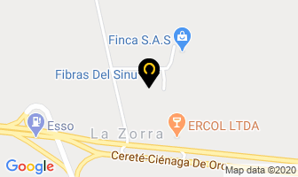 Mapa de Fibras Del Sinú en Cienaga de Oro