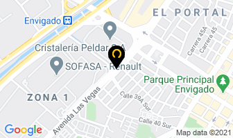 Mapa de Fibras Y Bómperes Duván en Medellín