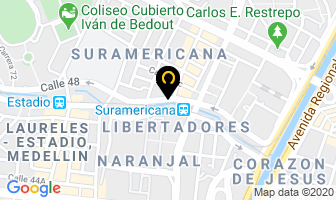 Mapa de Fraternidad Internacional Johannes en Medellín