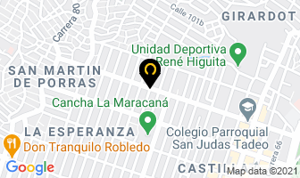 Mapa de Fumigaciones Cosmos en Medellín