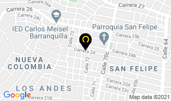 Mapa de Fundación Discapacitados Visuales. en Barranquilla
