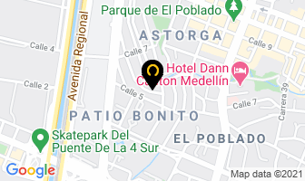 Mapa de Fundación Mi Sangre en Medellín