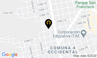 Mapa de Fundiciones Puentes en Bucaramanga