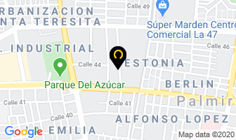 Mapa de Fundiciones Urrea en Palmira