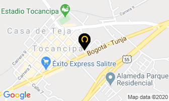 Mapa de Fundiplacas Moncada en Tocancipá