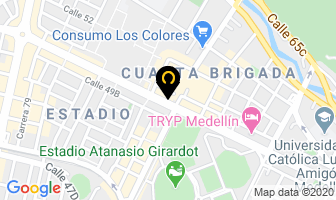 Mapa de Fusion Games en Medellín