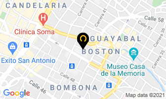 Mapa de Gama Tv Ltda. en Medellín