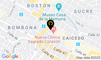 Mapa de Gelatinas Gustamas en Medellín