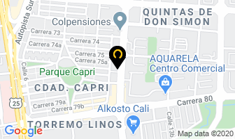 Mapa de Gimnasio Power 3000 en Cali