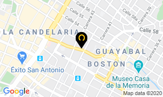 Mapa de Gimnasio Universal 1958 en Medellín